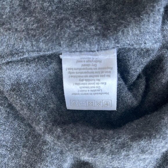 FTC 100% Cashmere Dark Heather Gray Funnel Neck Tank Top Size Medium so soft! - Picture 6 of 7